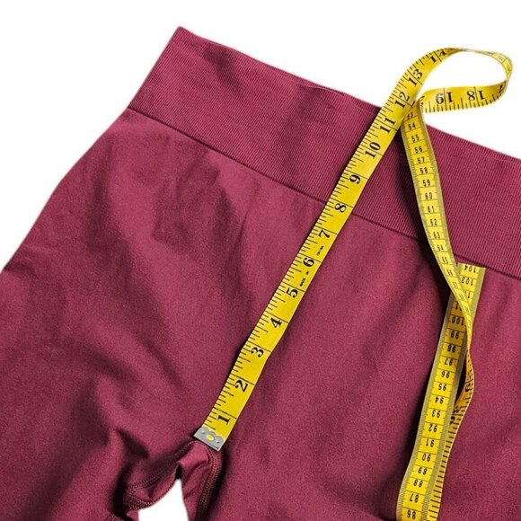 Knix Womens Good To Go Seamless Leggings, Red, High Rise, Ribbed Band, Size XL - Picture 4 of 7